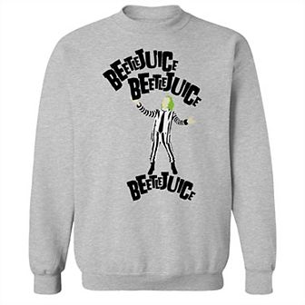 Men's Beetlejuice Beetlejuice Beetlejuice Graphic Crew Sweatshirt