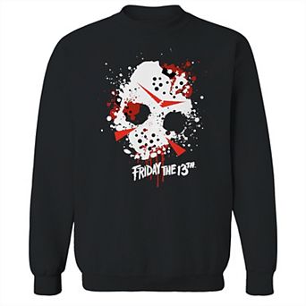 Men's Mask Splatter Graphic Crew Sweatshirt