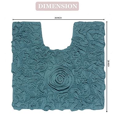 Home Weavers Bell Flower Collection 100% Cotton Tufted Extra Soft And Absorbent Bath Rugs