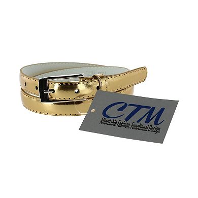 Ctm Women's Skinny Leather Dress Belt
