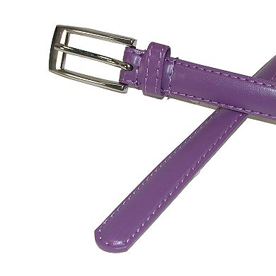 Ctm Women's Skinny Leather Dress Belt
