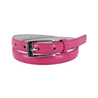 Ctm Women's Skinny Leather Dress Belt