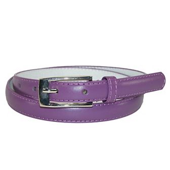 Ctm Women's Skinny Leather Dress Belt