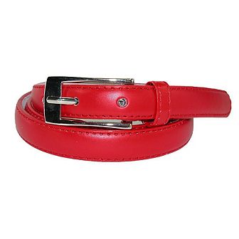Ctm Women's Skinny Leather Dress Belt