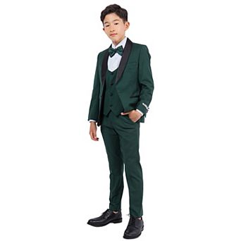 Stacy Adams Boy's 5 pc Solid Tuxedo W/ Dress Shirt And Bowtie