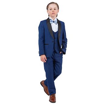 Stacy Adams Boy's 5 pc Solid Tuxedo W/ Dress Shirt And Bowtie