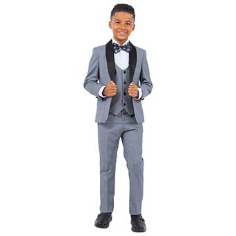 Stacy Adams Boy's 5 pc Solid Tuxedo W/ Dress Shirt And Bowtie
