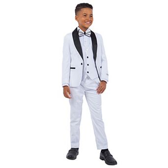 Stacy Adams Boy's 5 pc Solid Tuxedo W/ Dress Shirt And Bowtie