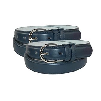 Ctm Women's Leather 1 1/8 Inch Dress Belt (pack Of 2)
