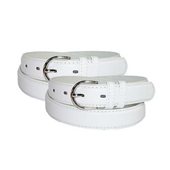 Ctm Women's Leather 1 1/8 Inch Dress Belt (pack Of 2)