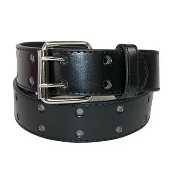 CTM Kids' 1 Inch Wide Leather Two Hole Jean Belt