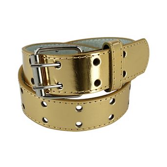 CTM Kids' 1 Inch Wide Leather Two Hole Jean Belt
