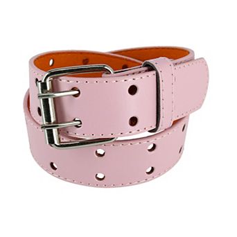 CTM Kids' 1 Inch Wide Leather Two Hole Jean Belt