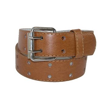 CTM Kids' 1 Inch Wide Leather Two Hole Jean Belt