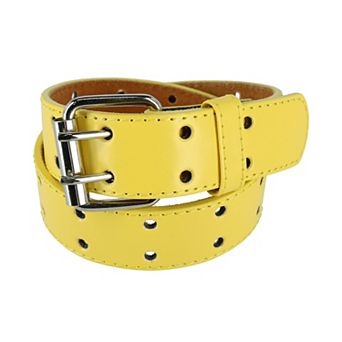 CTM Kids' 1 Inch Wide Leather Two Hole Jean Belt