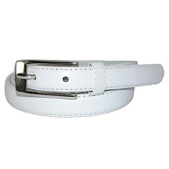 CTM Women's Skinny 3/4 Inch Leather Dress Belt (Pack of 2)