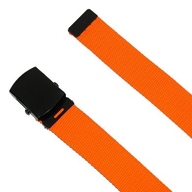 CTM Plus Size Adjustable Neon Fabric Web Belt
