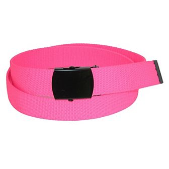 CTM Plus Size Adjustable Neon Fabric Web Belt