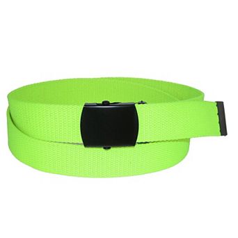 CTM Plus Size Adjustable Neon Fabric Web Belt
