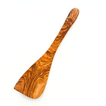 Pointed Blade Cooking Spatula, Handmade From Olive Wood.