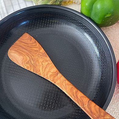 Pointed Blade Cooking Spatula, Handmade From Olive Wood.