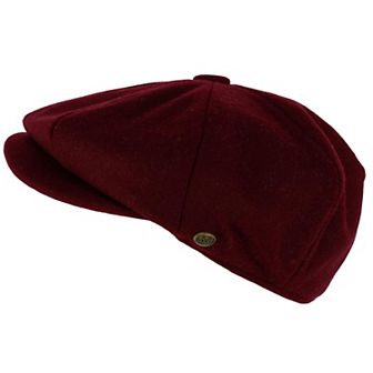 Epoch Hats Company Men's Melton Wool 8 Quarter Newsboy Cap