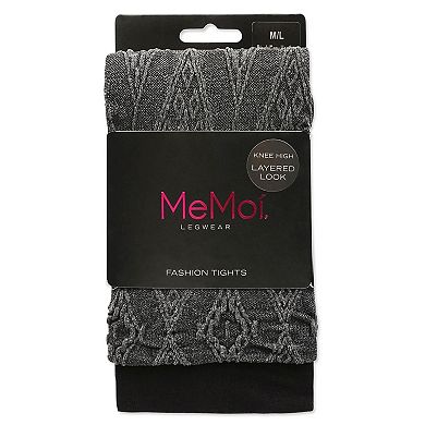 Diamond Stretch Layered-look Tights