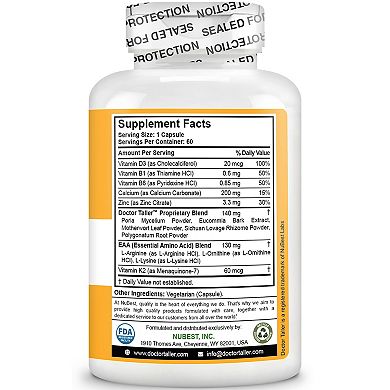 Doctor Taller, Vegan Height Growth Supplement For Ages 8+, 60 Capsules