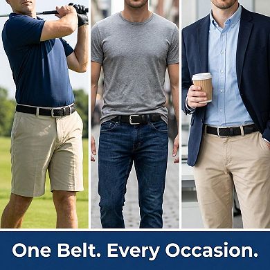 Ctm Men's Big & Tall Elastic Braided Stretch Belt With Silver Buckle