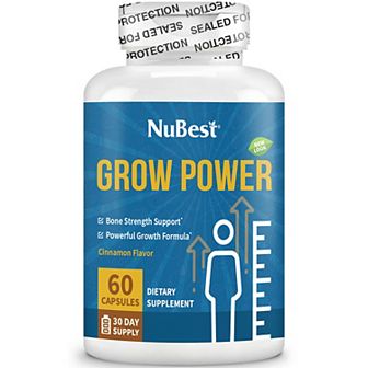 Grow Power, Height Growth Supplement For Ages 10+ with Vegan DHA, 60 Capsules