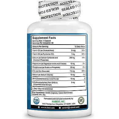Grow Power, Height Growth Supplement For Ages 10+ with Vegan DHA, 60 Capsules