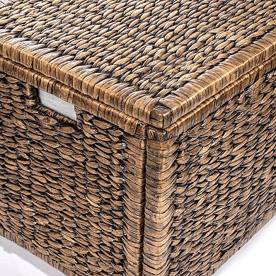 Anada 30" Handwoven Wicker Weave Storage Trunk