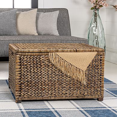 Anada 30" Handwoven Wicker Weave Storage Trunk