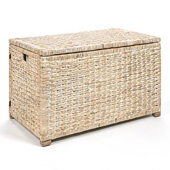 Anada 30" Handwoven Wicker Weave Storage Trunk