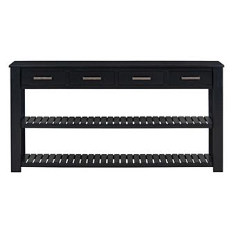 Merax Entryway Console Table With 4 Drawers And 2 Shelves