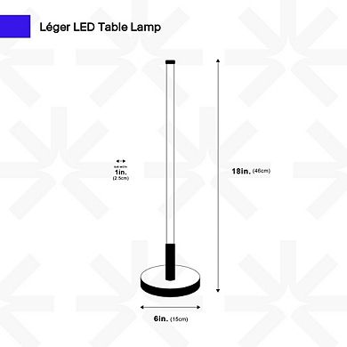 Ozarke Minimalist Léger LED Table Lamp with Remote Control - Black