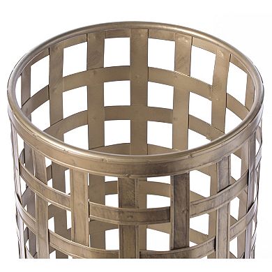 Round Metal Woven Umbrella Storage Stand