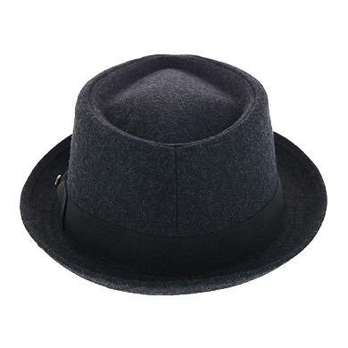 Epoch Hats Company Men's Diamond Shape Wool Fedora with Grosgrain Hatband