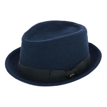 Epoch Hats Company Men's Diamond Shape Wool Fedora With Grosgrain Hatband