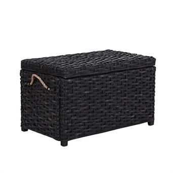 Jacob 31.5" Handwoven Wicker Storage Trunk