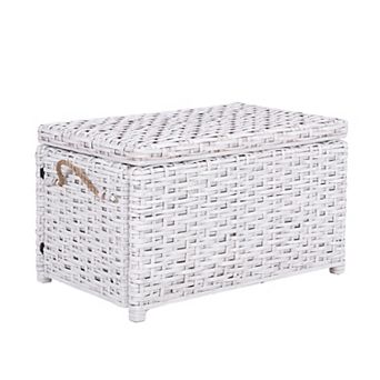 Jacob 31.5" Handwoven Wicker Storage Trunk