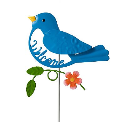 Glitzhome Set Of 3 Metal Decorative Garden Stakes