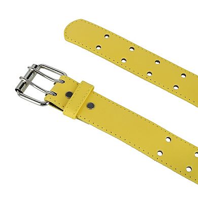 CTM Kids' 1 Inch Wide Leather Two Hole Jean Belt