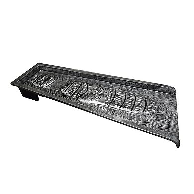 Silver Alligator Crocodile Cast Aluminum Downspout Gutter 24 In. Splash Block