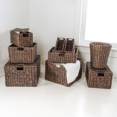 Traditional Assorted Hand-woven Hyacinth/iron Baskets