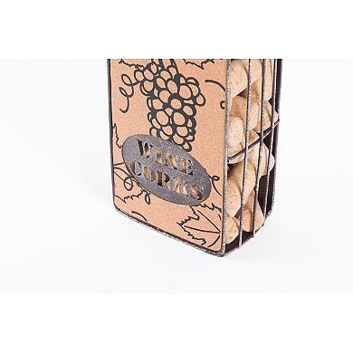 Vintage Metal Bottle Shaped Wine Cork Holder