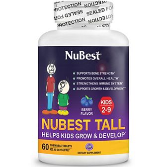 NuBest Tall Kids, Multivitamins For Kids Ages 2-9, Berry Flavor, 60 Chewable Tablets