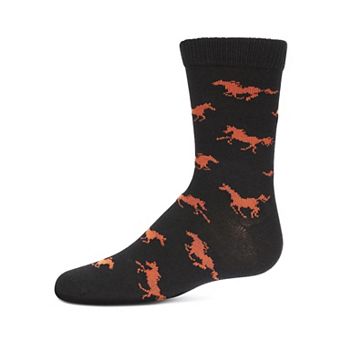 Boys' Galloping Horse Cotton Crew Socks