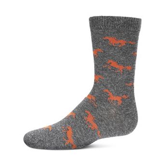 Boys' Galloping Horse Cotton Crew Socks