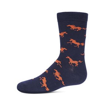 Boys' Galloping Horse Cotton Crew Socks